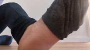 Sweaty Sock Peel to Reveal Wrinkled Sole and Toe Fluff