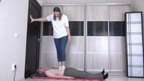 Lily - white socks trampling Full HD