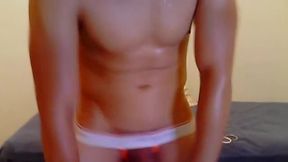 Latino Model Pedro Plays with His Dick