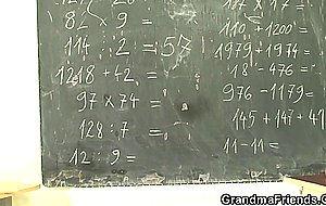 Old threesome in the classroom porno videos