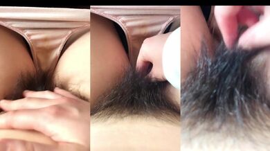 Does your hairy girlfriend stroke her juicy panties Japanese amateur busting right in