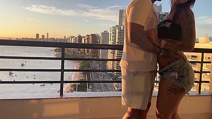 Cowgirl Rides Cock Like a Pro as the Sun Sets, Fucking Hot Pussy Deep