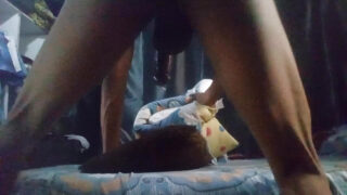 Pelacur gay, zakar hitam besar dipenuhi dengan air mani