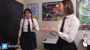 Ziva Fey And Mewchii Fey - Slap Fight In The Classroom