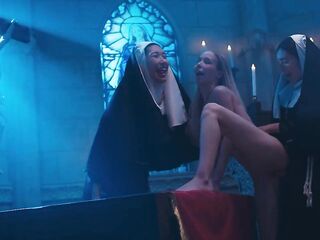 Corrupted Convent Riding - Kyoko, Nata Gold & Shelena Futanari Sex