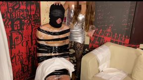 Japanese Amateur Slave Training with Big Ass Mistress
