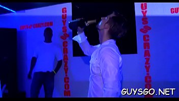 Avid men gloryhole party