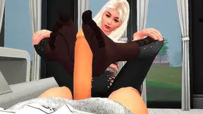 Caught Half-Naked! Busty Teen Gets Giant-Cock Sex in Hot Anime Game Scene