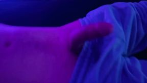 Big cock teased through gray sweatpants