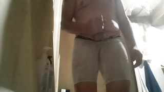 Desperate Soaking! Restricted it for over six hrs! Monstrous pop-shot after soddening my white cut-offs in PEE!