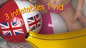 inflatable party! bouncing on my 3 favourite inflatables