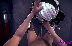 Nier automata hentai - 2b bj and fucked  - japanese asian manga anime porno
