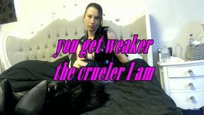 you get weaker the crueler I am MP4