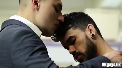 Muscle bear threesome and facial cum