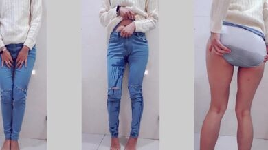 Can't hold my Pee anymore & Wet my Jeans and wet my pussy