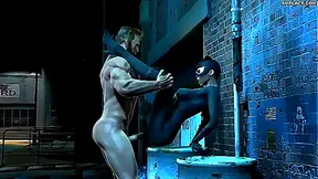 Wolverine Catwoman Ignite Passion in Steaming 3D Hentai Tryst