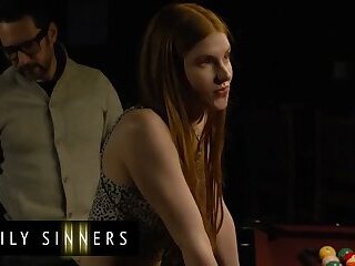 FAMILY SINNERS - Furious Stepdad Teaches His Stepdaughter A Lesson With Hard Sex And A Load On Her B