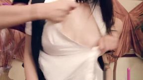 Lezdoms strapon fucking pierced amateur