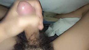 Boy Masturbating His Big Hairy Cock