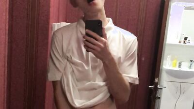 Rushlight_Dante's perfect body gets Masturbated on herself in front of the Mirror - Big Dick 23cm