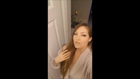 Teasing that cock with a kiss and and an eye wink