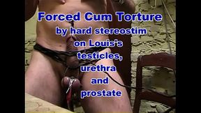 Strong electro for Louis'_s cock, balls and prostate
