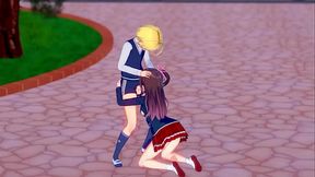 Hentai Studentessa fa sesso con il suo compagno di classe durante la ricreazione