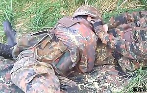 German Military Men Go Wild Outdoors