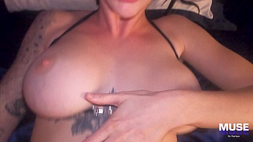 MusebyRayHapa -Sexy Tatted Slutty Dream Girl Indica Marie Deepthroat and Squirt PoV -