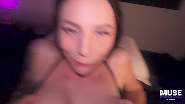 MusebyRayHapa -Sexy Tatted Slutty Dream Girl Indica Marie Deepthroat and Squirt PoV -