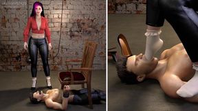 Frilly Socks Worship - Foot Gagging