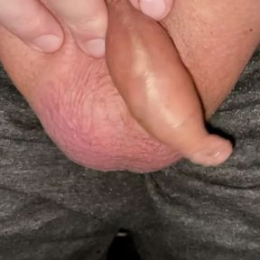 just swing around with my small foreskin cock