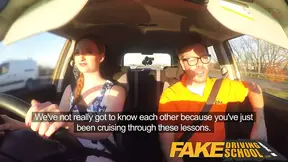 Sex Driving School pink nipples big tits redhead facial