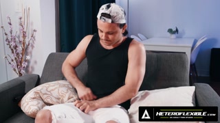 HETEROFLEXIBLE - Horny Jock Derek Kage Caught Babysitter Enzo Muller Watching Soft Porn