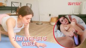 Hairy Nubile Solo Masturbation with Big Tits