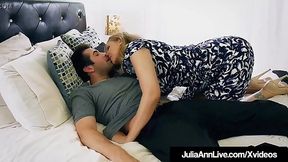 Big tits brunette MILF Julia Ann gets fucked and cummed on face by her stepson