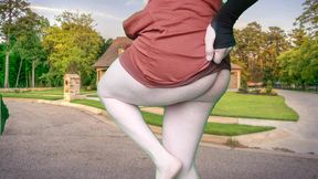 Sissy Slut Mini Leather Jacket and Mini Leather Skirt Crossdresser