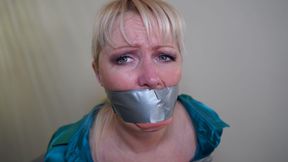 Victoria C Sponge Gag and Duct Tape Bound Torment....