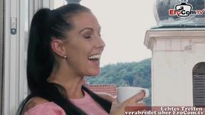 ”EroCom: Skinny brunette milf get assfucking”