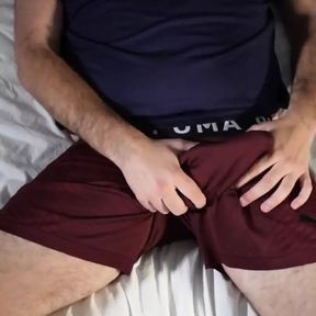 Massive Cumshot Over Sportswear