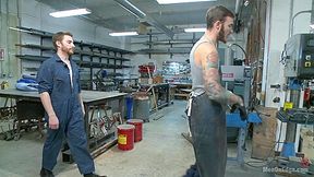 Mechanic edged by his own tools