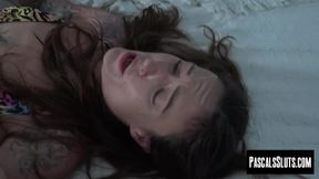 Pascal White and the cameraman ruin Charlotte Rose in BDSM threesome