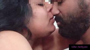 Indian Stepmom Kissing and Fucking