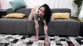 Naughty Girl, All Tattooed Taking Dick in Her Pussy
