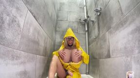 Biggest Futa Cumshot Ever! Huge S Cup And Raincoat Ready For A Mess!