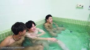 College students get naughty in public bathhouse