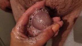 stepbrother in my shower. Gave him a little pleasure