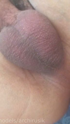 Young Cutie Sissy femboy 18 year old twink against daddy's big dick without a condom!   Clip 1