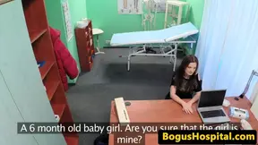 Doctor eats and rides patients pussy on desk
