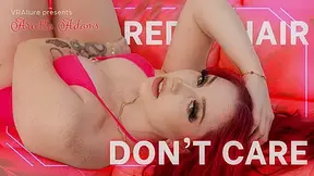 Sexy redhead rides her male sex doll in virtual reality